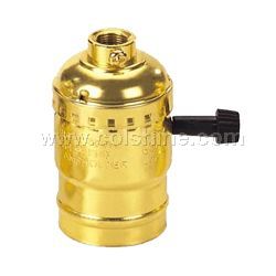 Vintage brass lamp holder with switch SY27-6