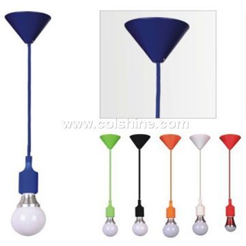 E27 Ceiling Pendant Light with Silicone Base and Flex Textile Cable
