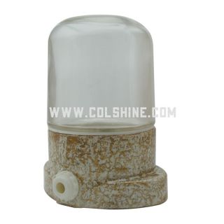 IP54 E27 Waterproof Porcelain Lampholder in Marble Color