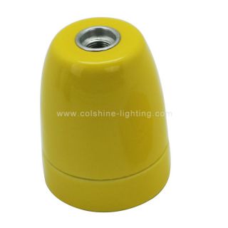 Porcelain Lamp Holder Fitting Yellow