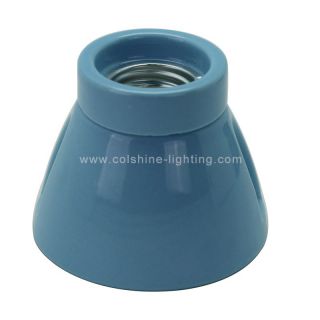 E27 Porcelain Batten Lamp Holder Blue