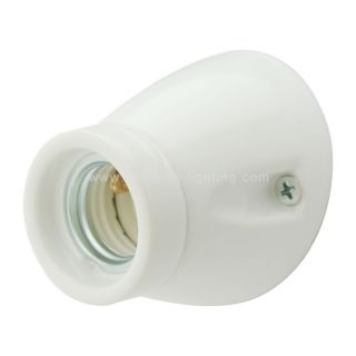 E27 Porcelain Inclined Bulb Holder White