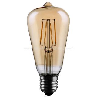 LED Vintage Edison Style Filament Light Bulbs ST64 60MM 6W