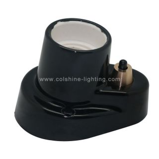 Black Porcelain Wall Lamp with Switch