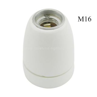 White Ceramic E27 Screw Lamp Holder for DIY Lighting