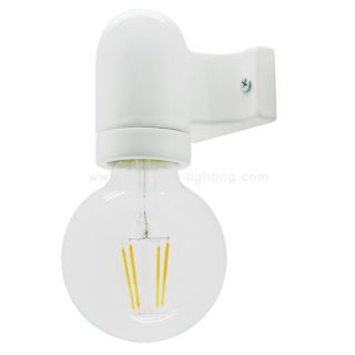 E27 White Porelain Wall Light